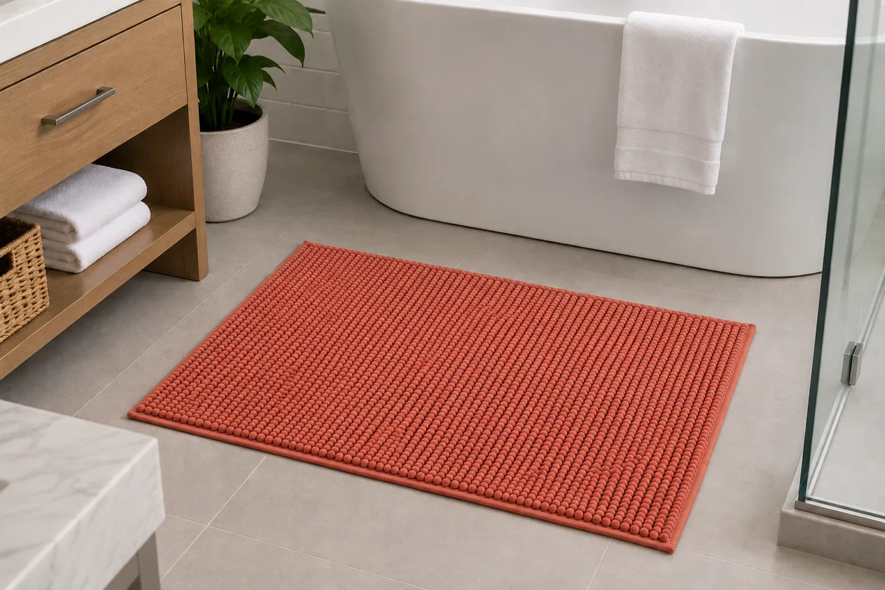 Noodle Bath Mats - 45x75cm / Burnt Orange: the shop's own photo