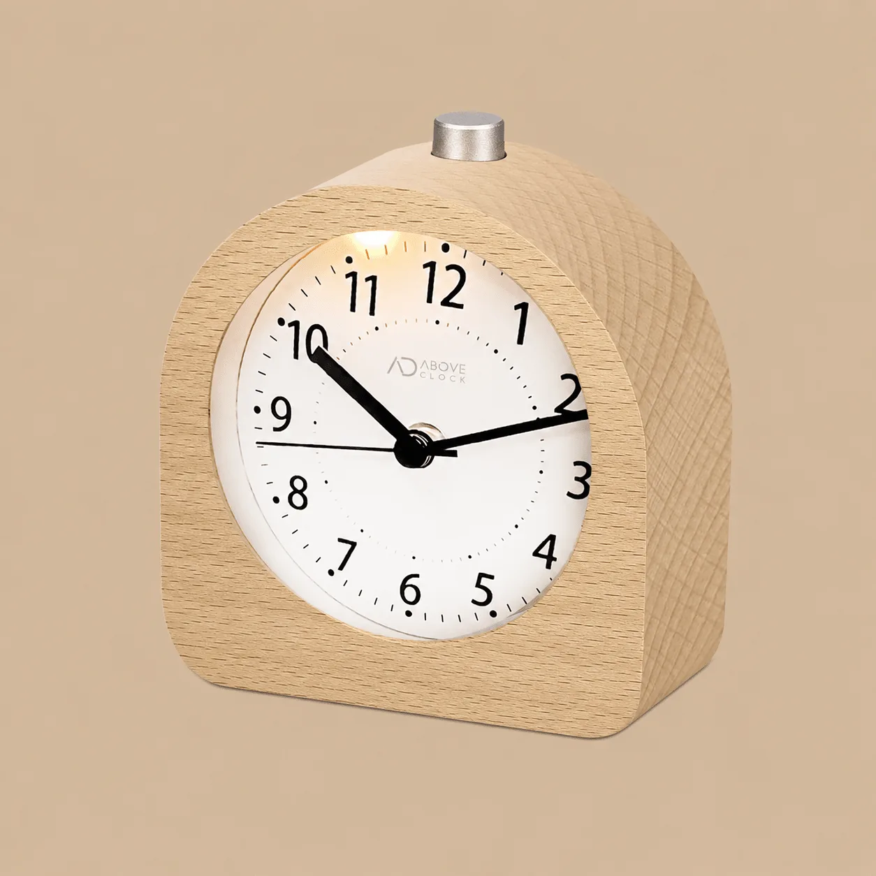 aboveClock Light Wood Analogue Alarm Clock: the shop's own photo