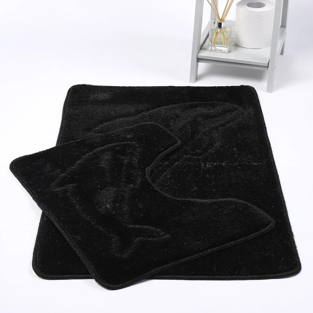 Dolphin 2pc Bath Mat and Pedestal Set - Black: the shop's own photo