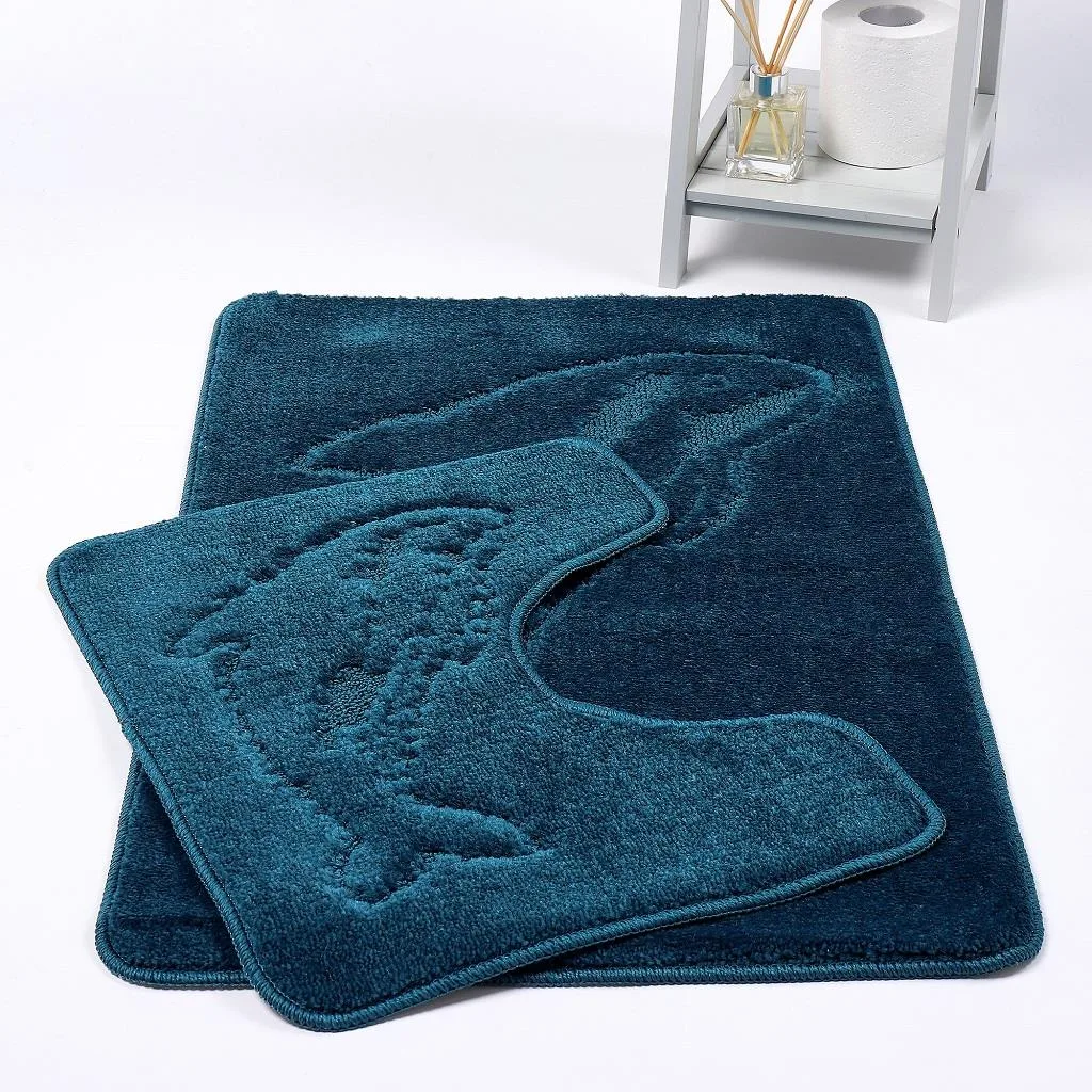 Dolphin 2pc Bath Mat and Pedestal Set - Teal: the shop's own photo