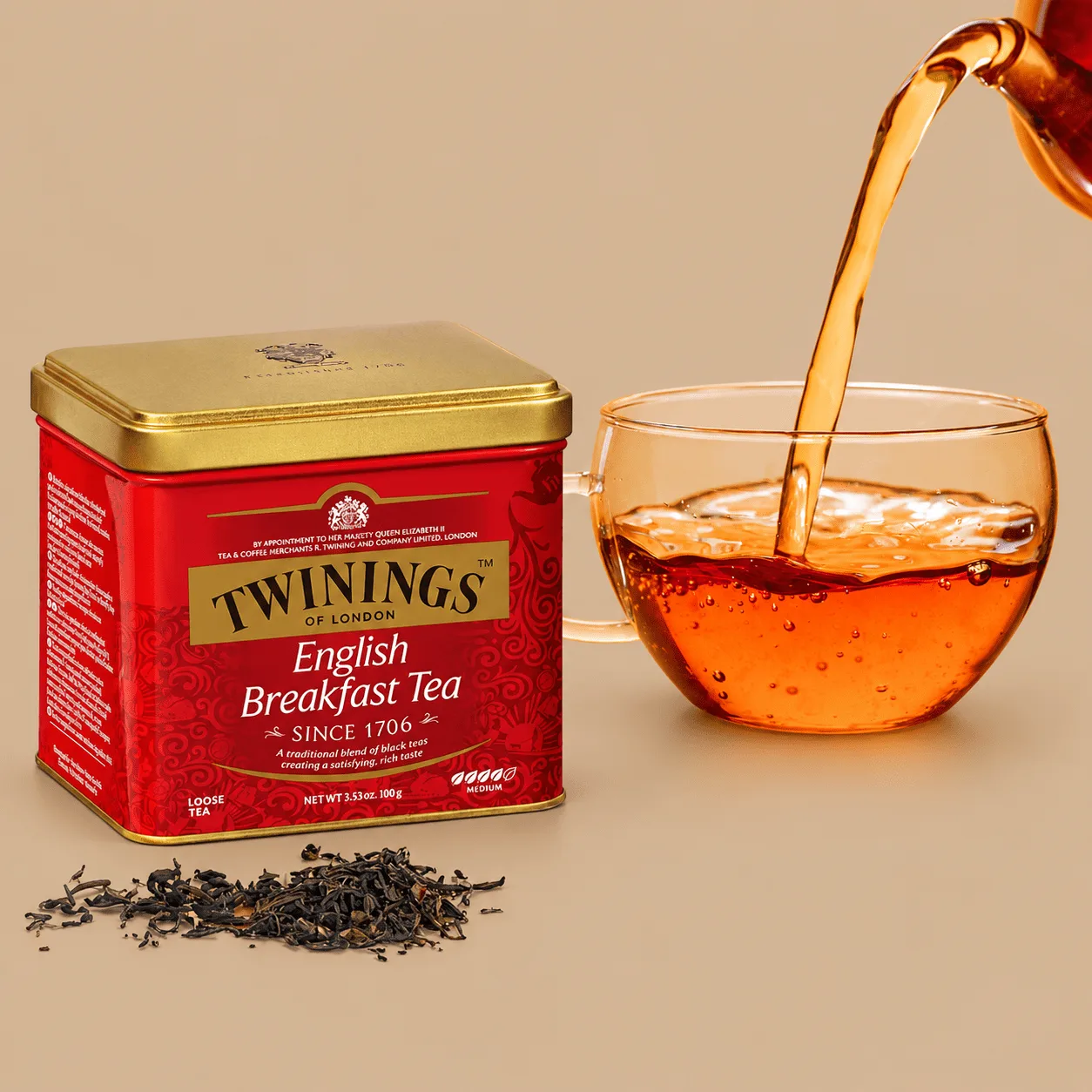 Twinings English Breakfast Tea Tin: the shop's own photo
