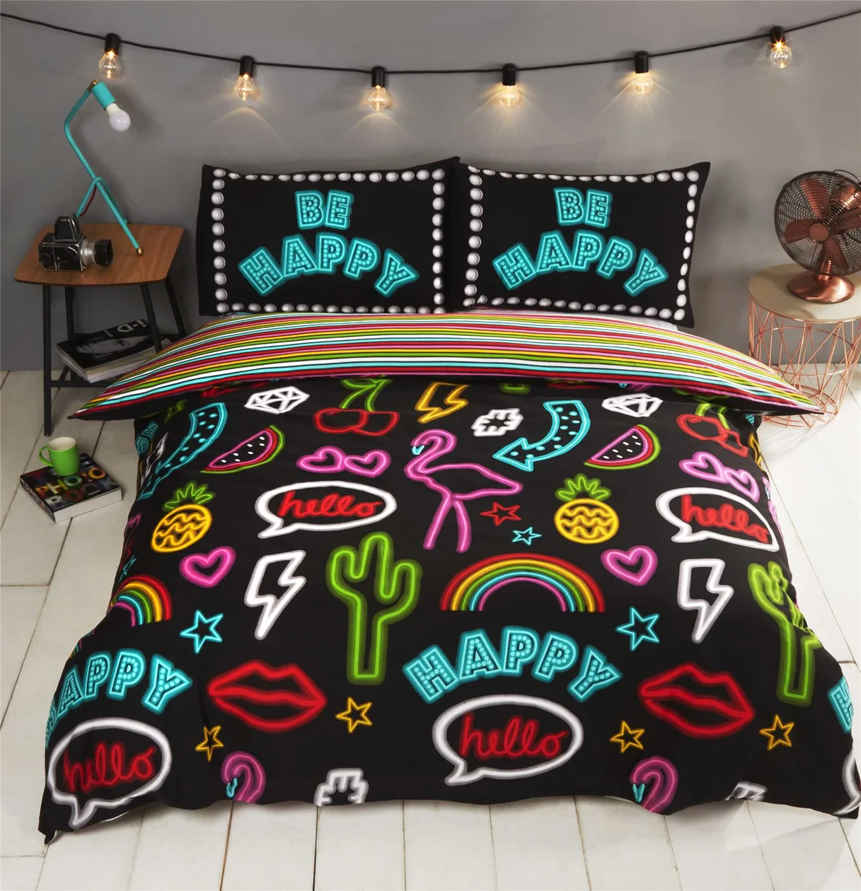 Be Happy Duvet Cover Set - Double: the shop's own photo