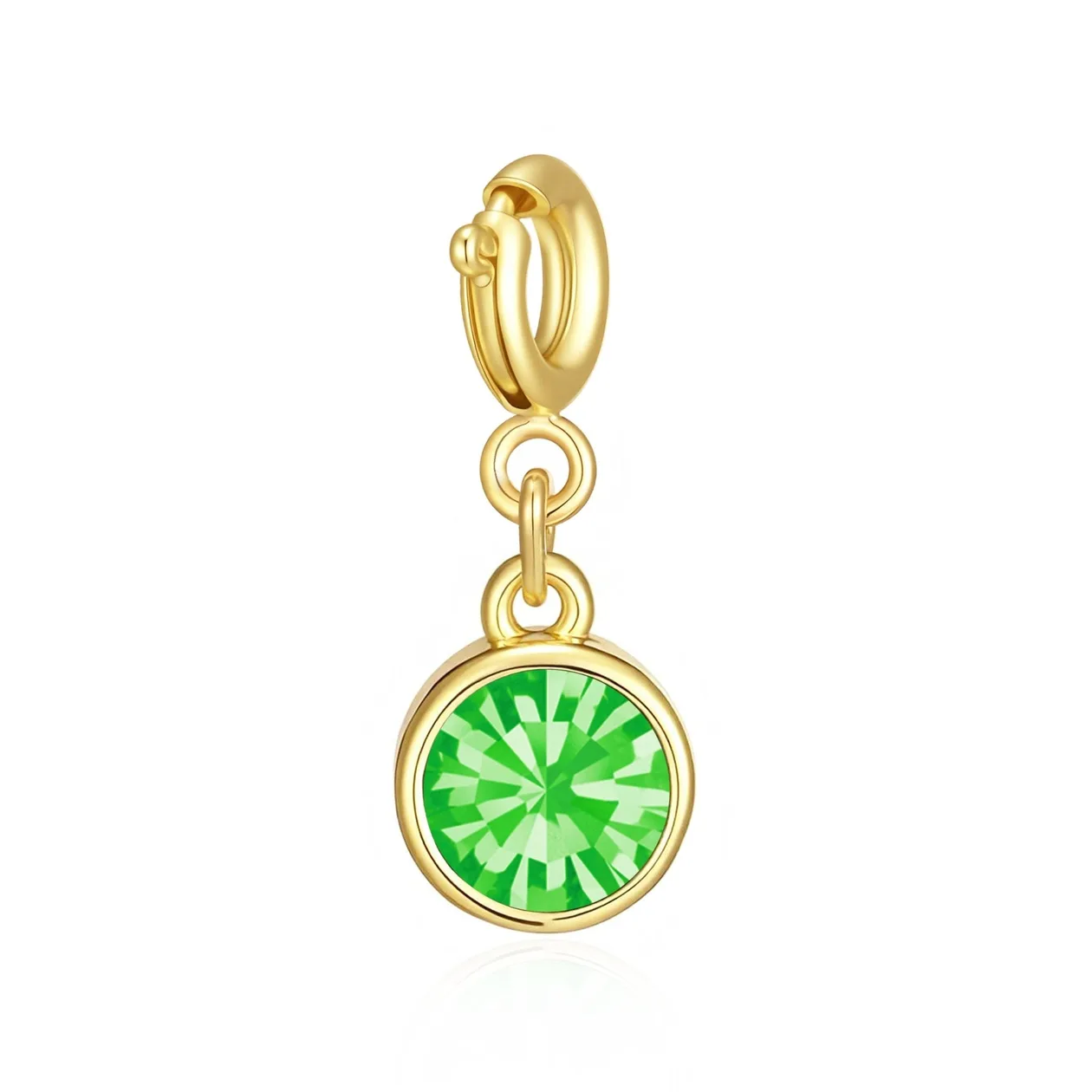 18k Gold Plated Clip on Birthstone Charms Created with Zircondia® Crystals: the shop's own photo