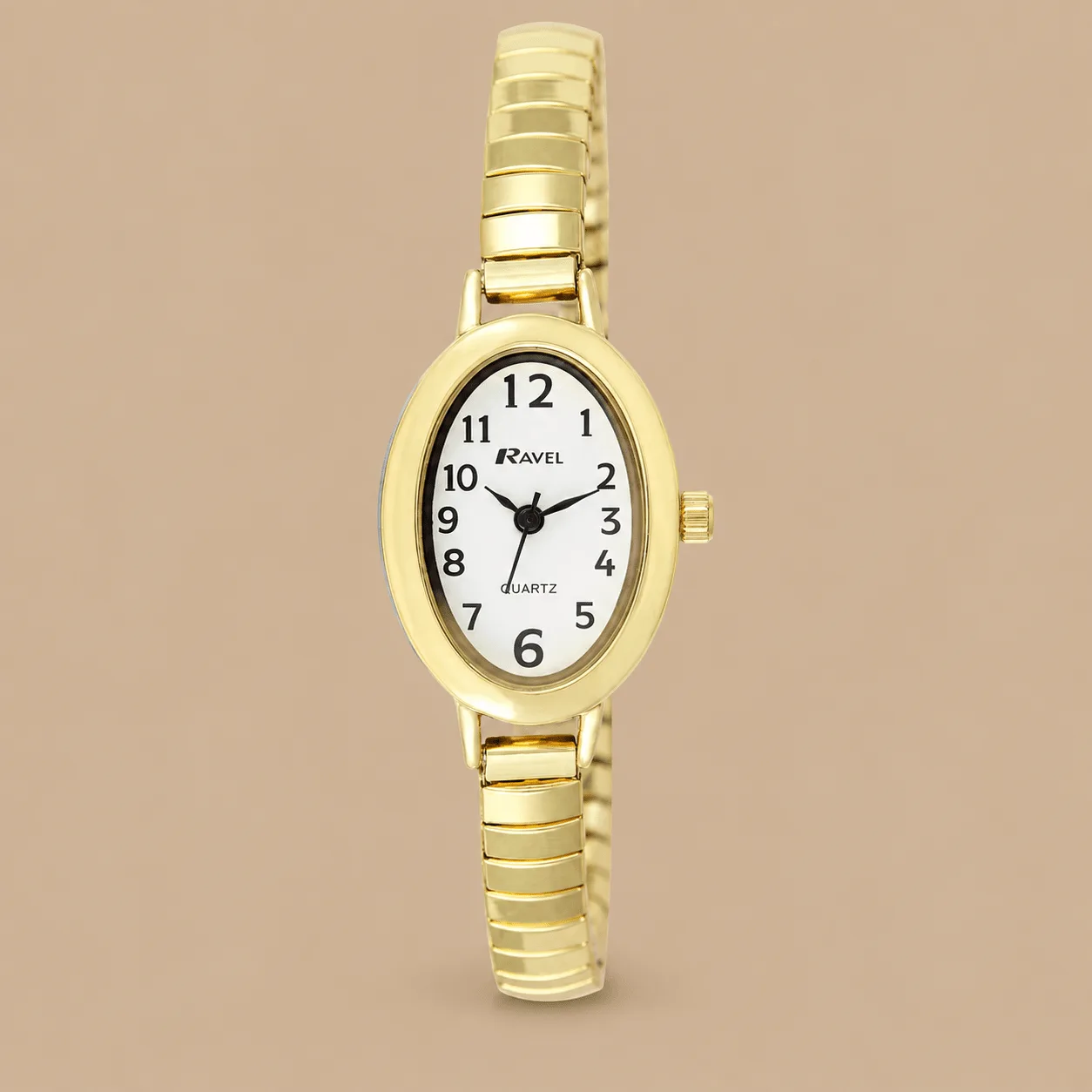 Ravel Women's Petit Oval Watch on Stainless Steel Expandable Bracelet - Gold: the shop's own photo