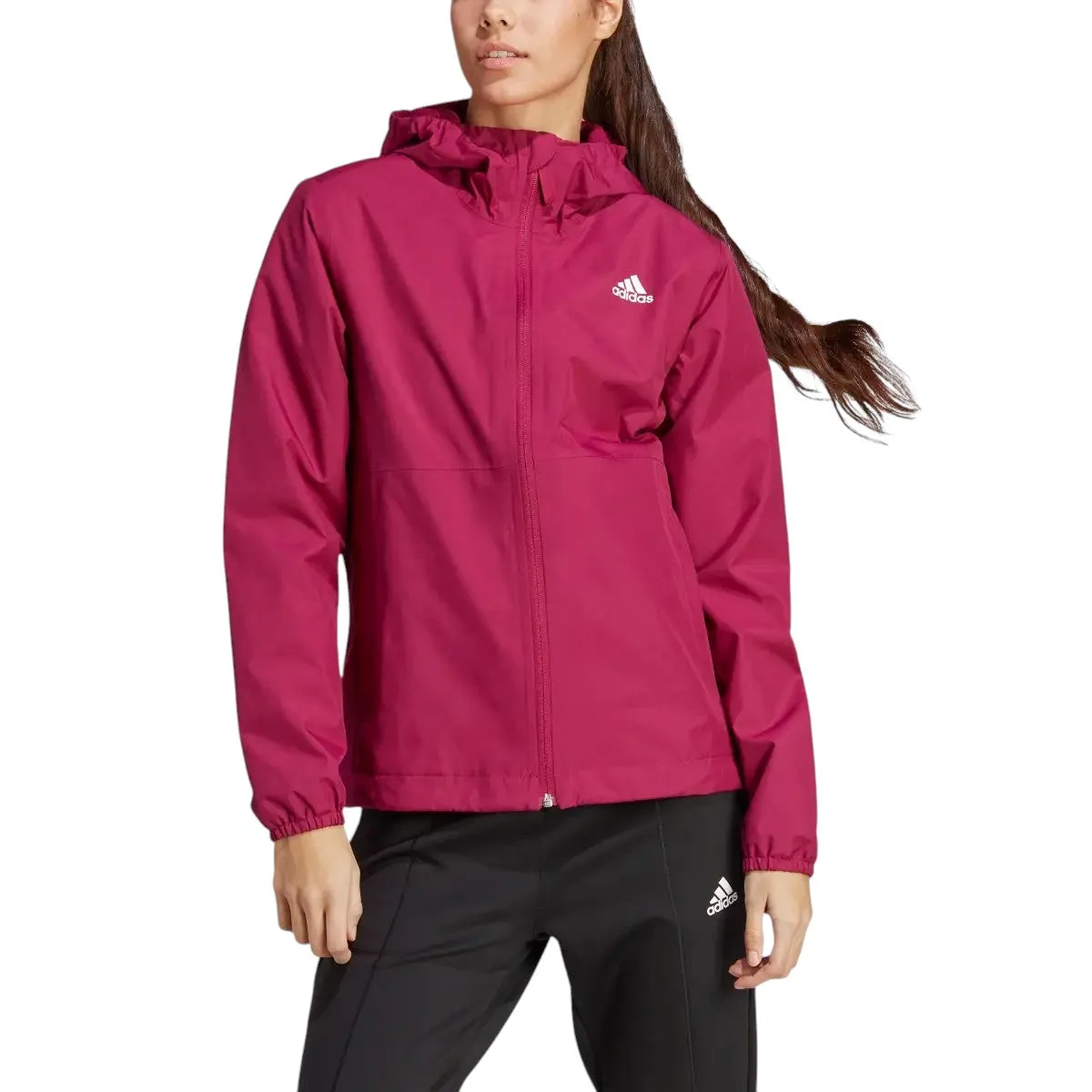 adidas Essentials Womens RAIN.RDY Jacket - Burgundy | Size: L: the shop's own photo