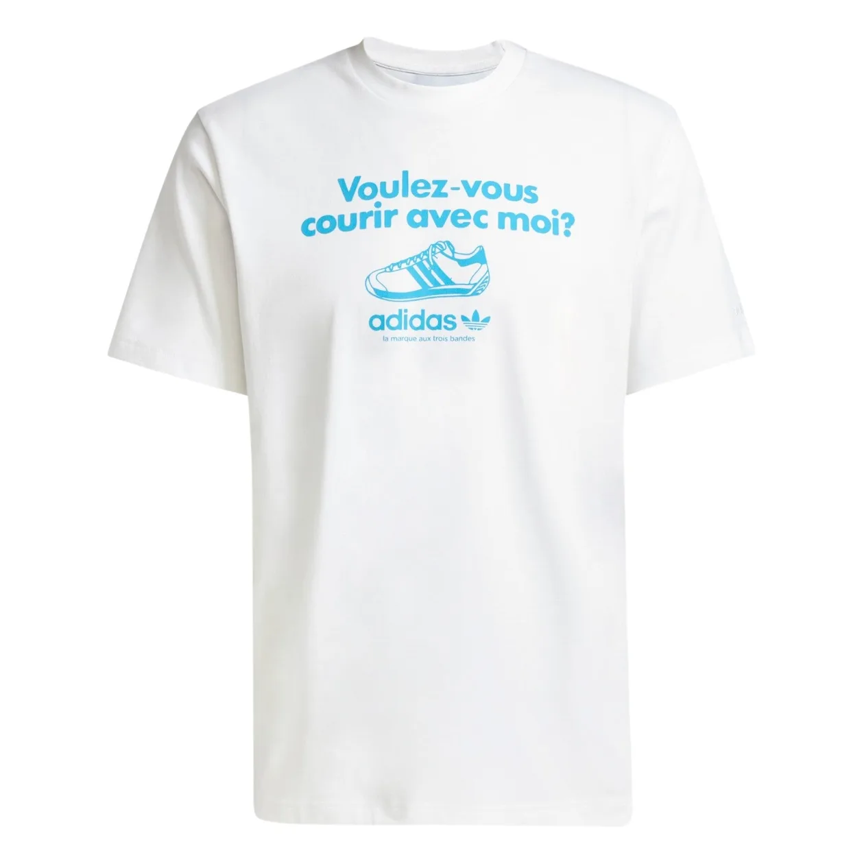 adidas Originals Men's Voulez-Vous Graphic T-Shirt - White | Size: S: the shop's own photo