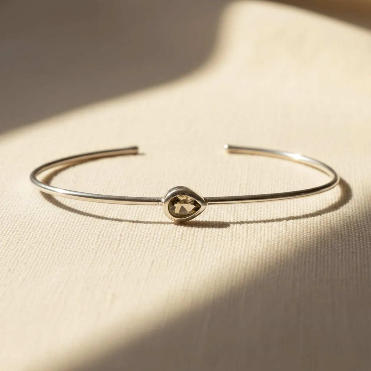 Alexandrite June Birthstone Sterling Silver Bangle: the shop's own photo