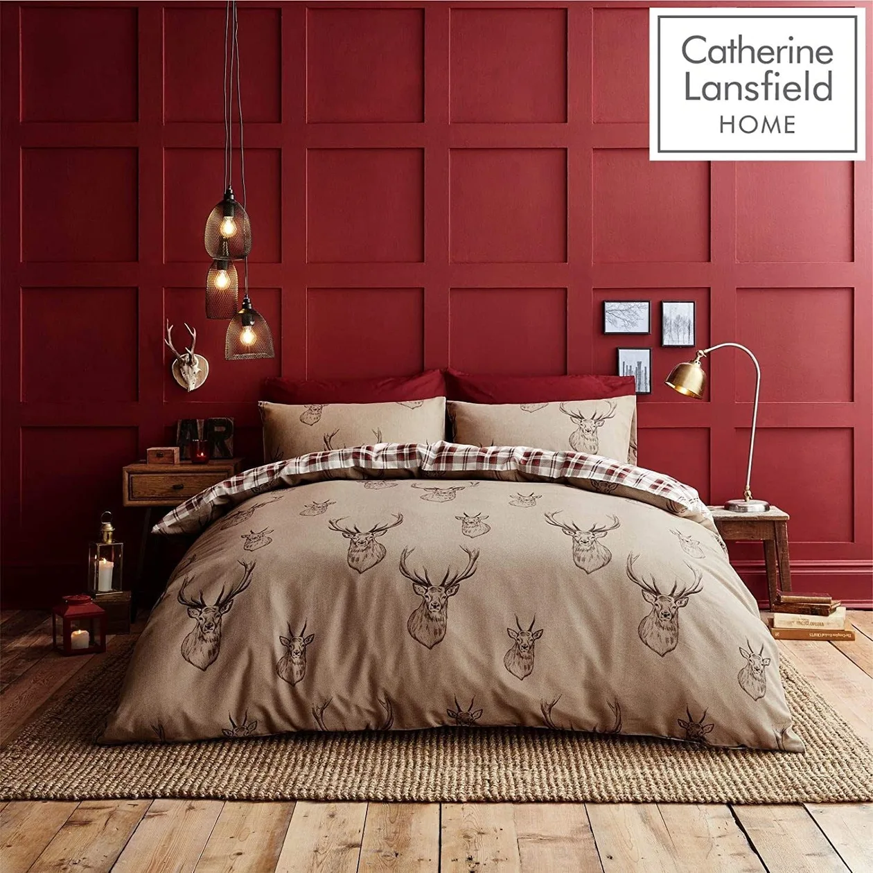 Catherine Lansfield Stag Multi Duvet Cover - Double: the shop's own photo