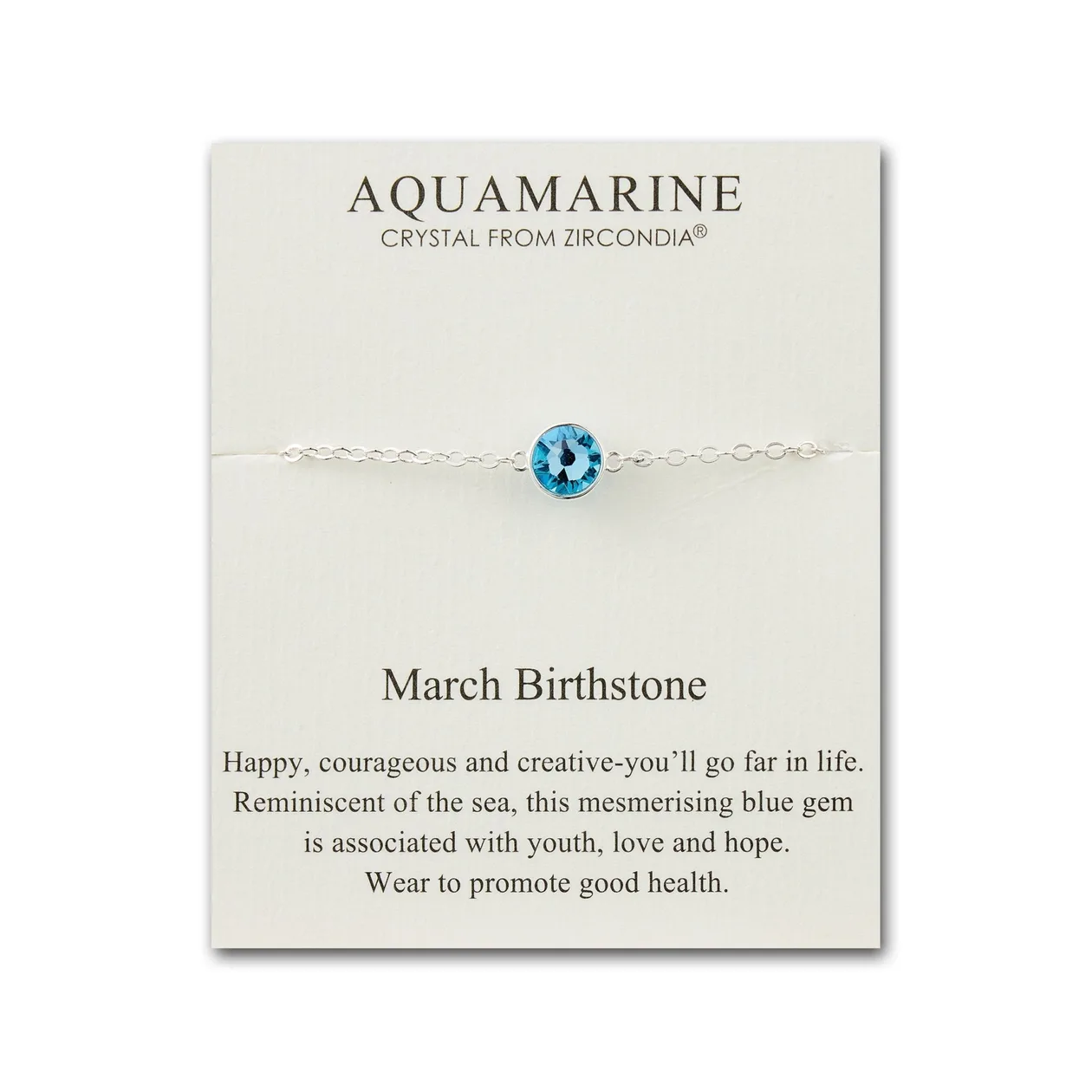 March (Aquamarine) Birthstone Anklet Created with Zircondia® Crystals: the shop's own photo