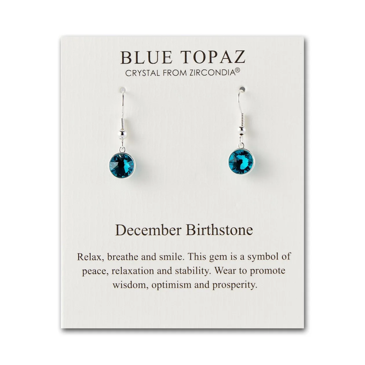 December Birthstone Drop Earrings Created with Blue Topaz Zircondia® Crystals: the shop's own photo