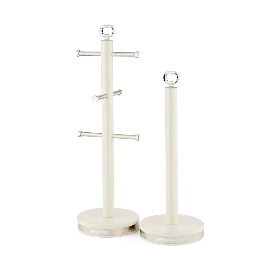 Retrovive Cream Mug Tree and Towel Pol Kitchen Counter Set: the shop's own photo