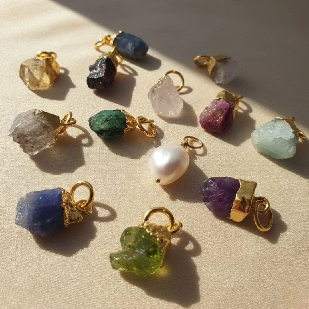 Bell Birthstone Pendant Charms - Garnet - January: the shop's own photo