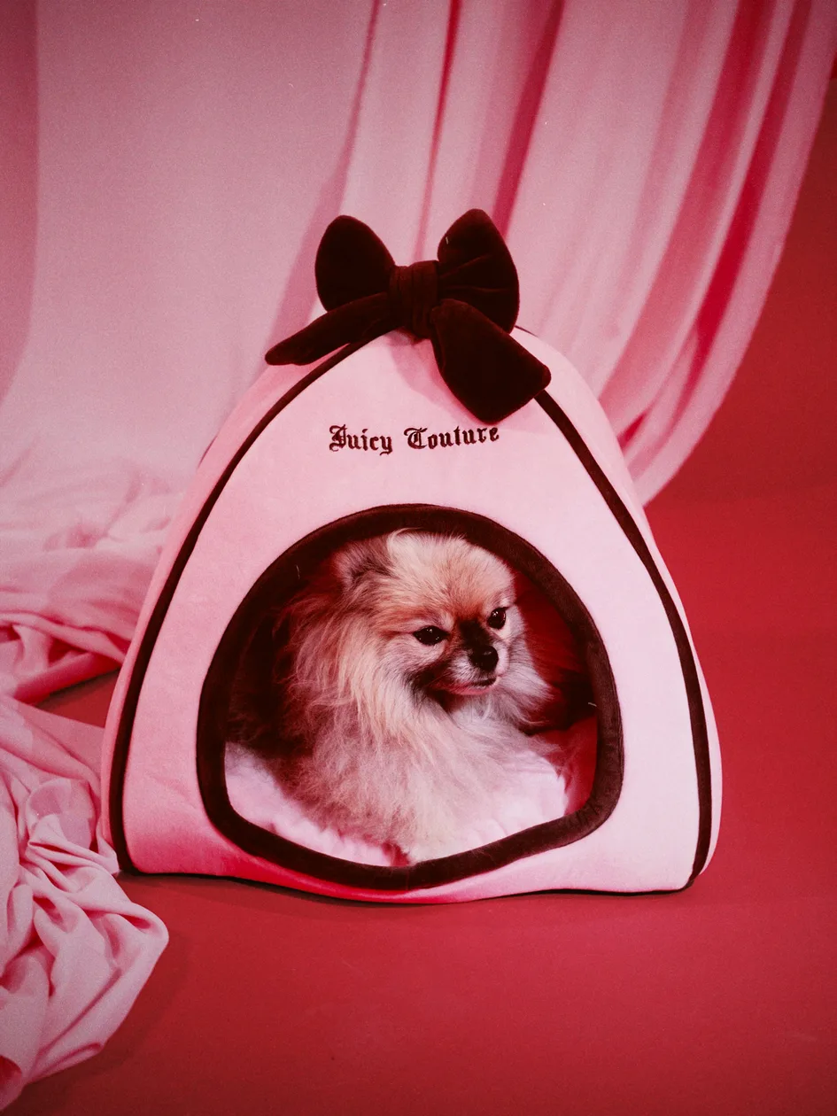 Juicy Pink Velour Heritage Pet Bed - ONE / Pink: the shop's own photo