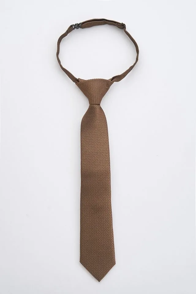 Junior Brown Textured Tie: the shop's own photo