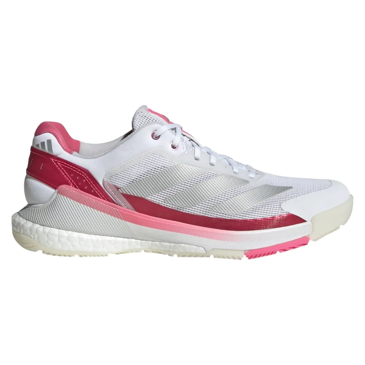 adidas Women's Crazyquick BOOST Padel Trainers - Cloud White / Silver Metallic / Lucid Pink | Size: 5.5: the shop's own photo