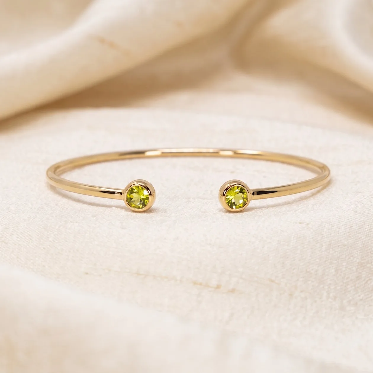 Dainty Citrine November Birthstone Gold Plated Bangle: the shop's own photo