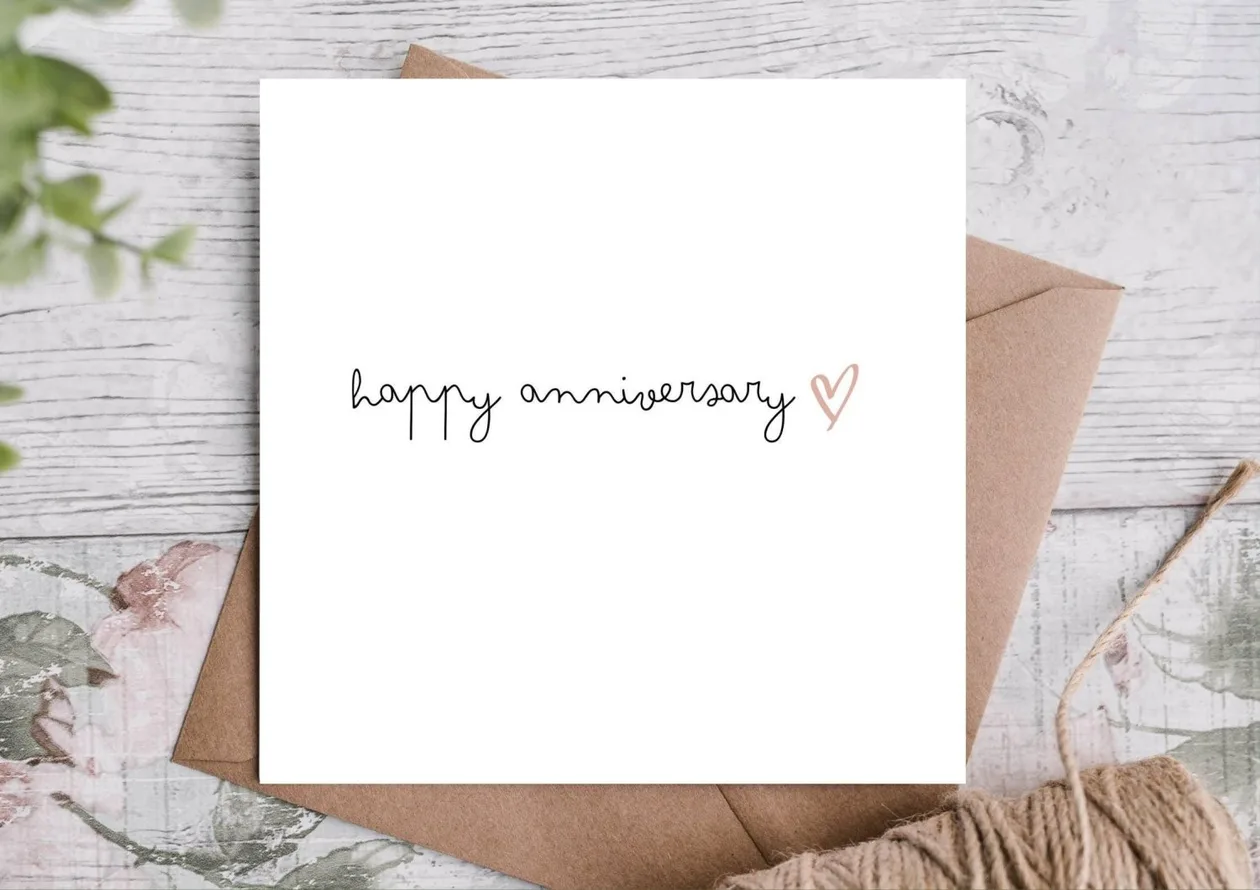 Anniversary Card: the shop's own photo