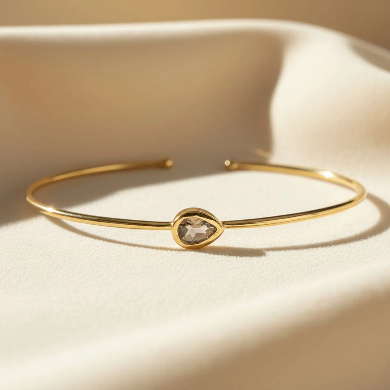 Minimalist Alexandrite June Birthstone Gold Vermeil Bangle: the shop's own photo