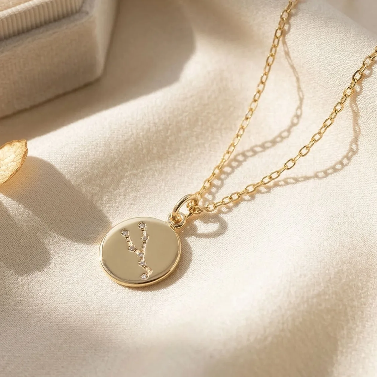 Taurus Gold Filled Constellation Star Map Pendant Charm Necklace: the shop's own photo