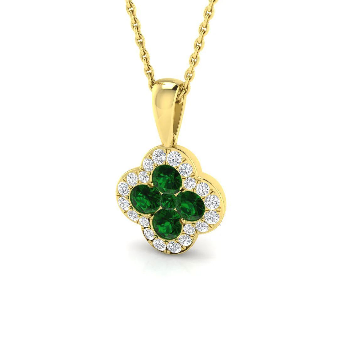 18k Yellow Gold 0.71ct Natural Emerald Pendant - 0.71 Carat / Natural (G-SI2) / 18-k-yellow-gold: the shop's own photo