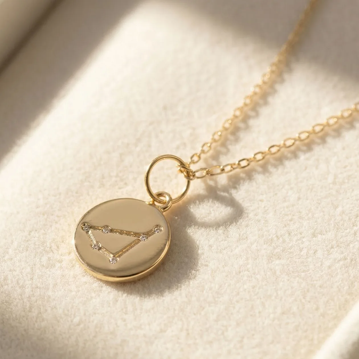 Capricorn Gold Filled Constellation Star Map Pendant Charm Necklace: the shop's own photo