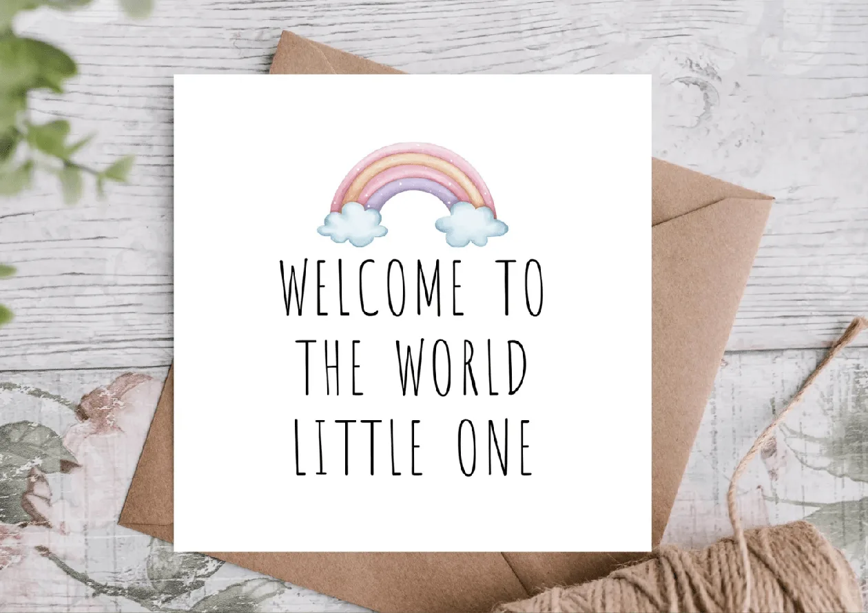 Welcome to the World Little One Card | New Baby Card: the shop's own photo