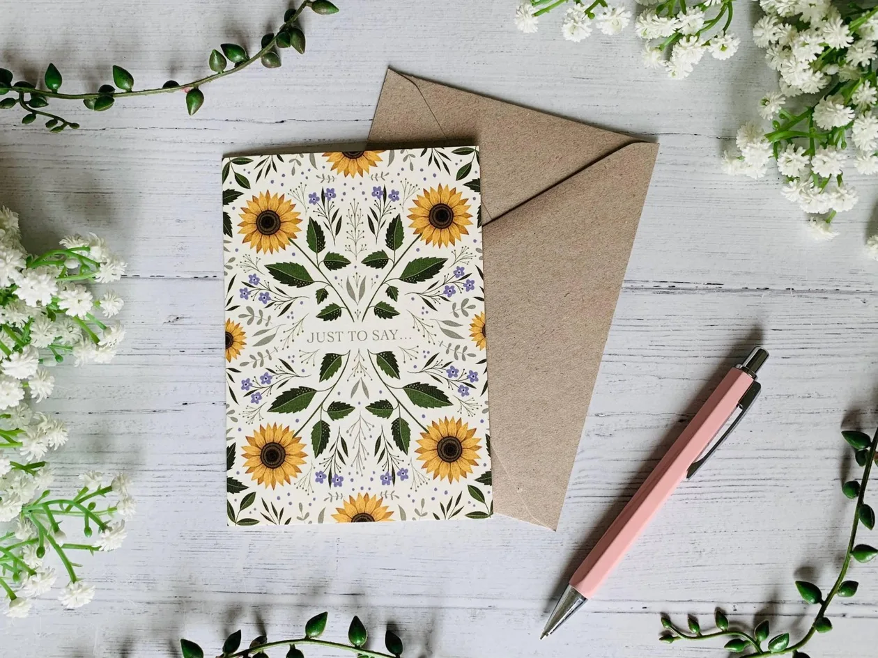 Just to Say Greeting Card: the shop's own photo