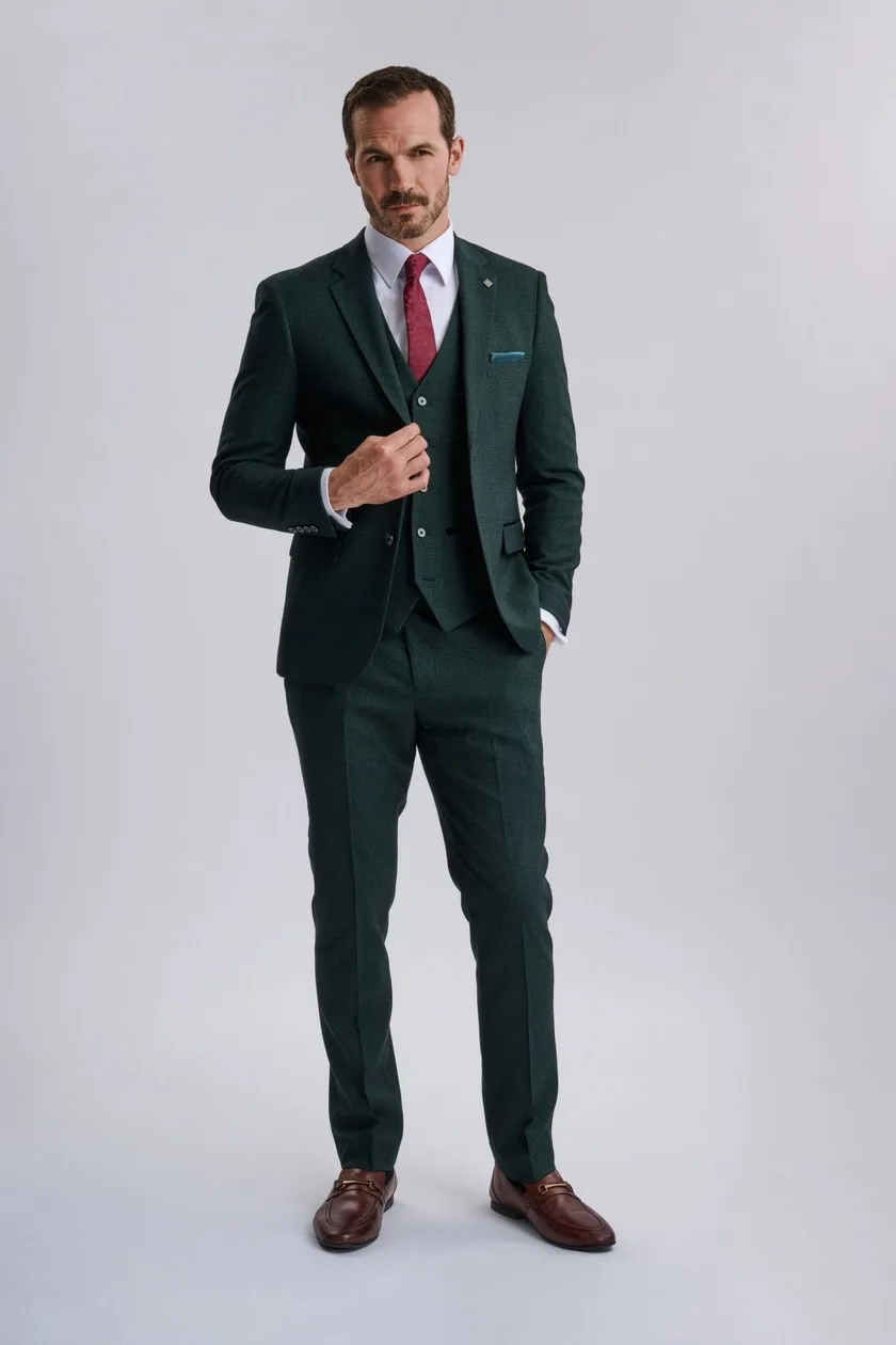 Regent Olive Check Three Piece Suit: the shop's own photo