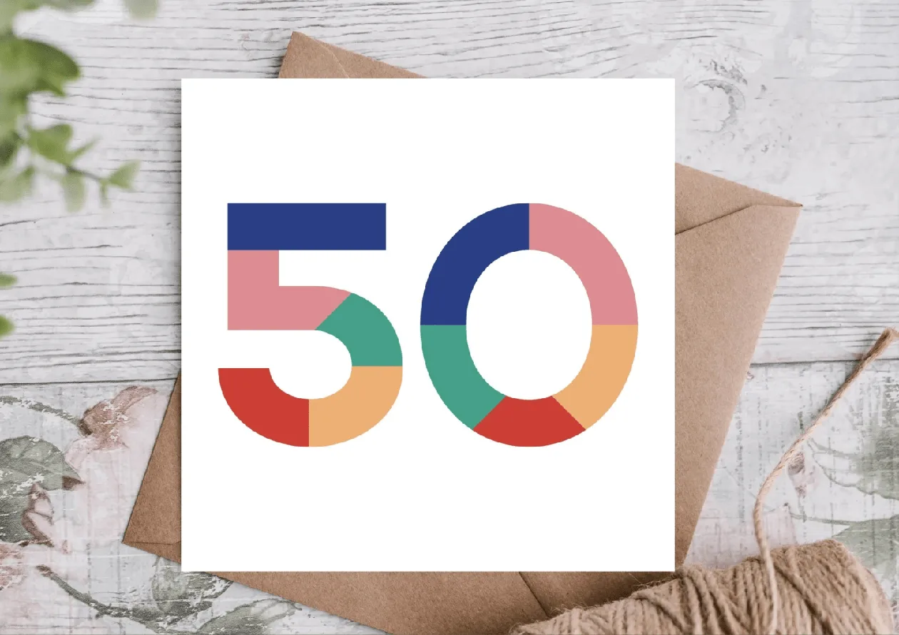 50th Celebration Birthday Card: the shop's own photo