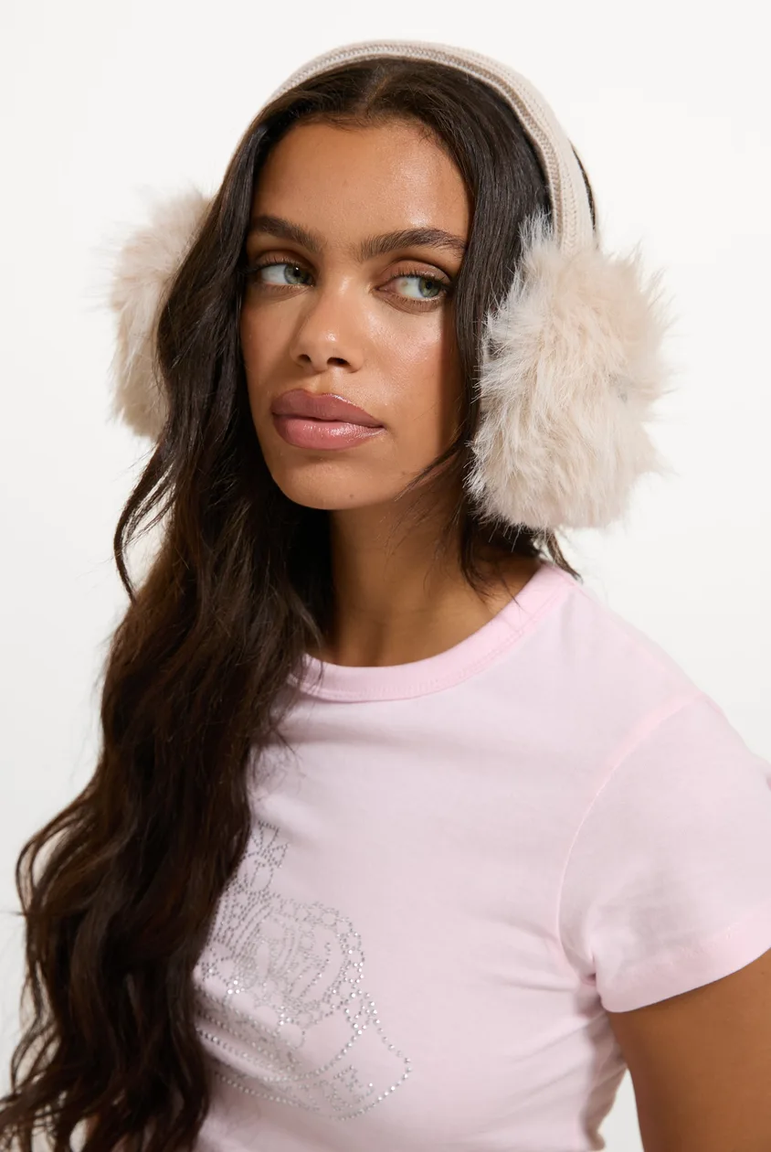 Faux Fur Ear Muffs - ONE / Beige: the shop's own photo