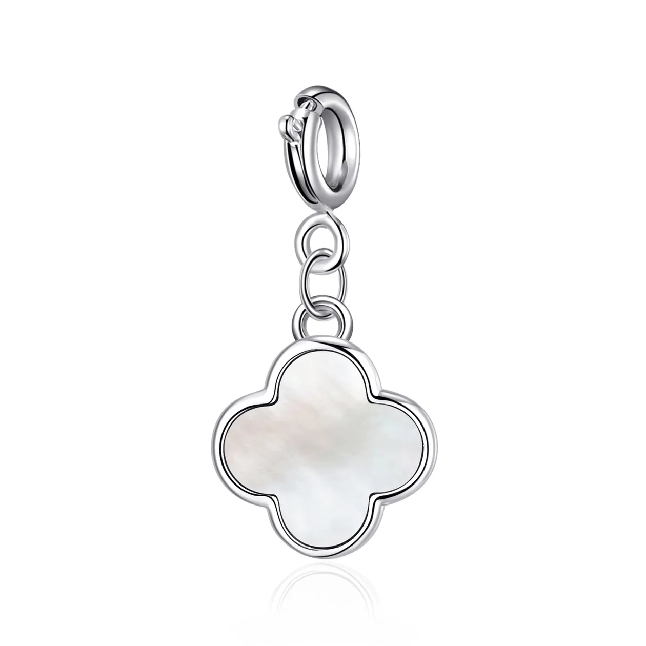 Clip On Gemstone Clover Charms - Mother of Pearl: the shop's own photo