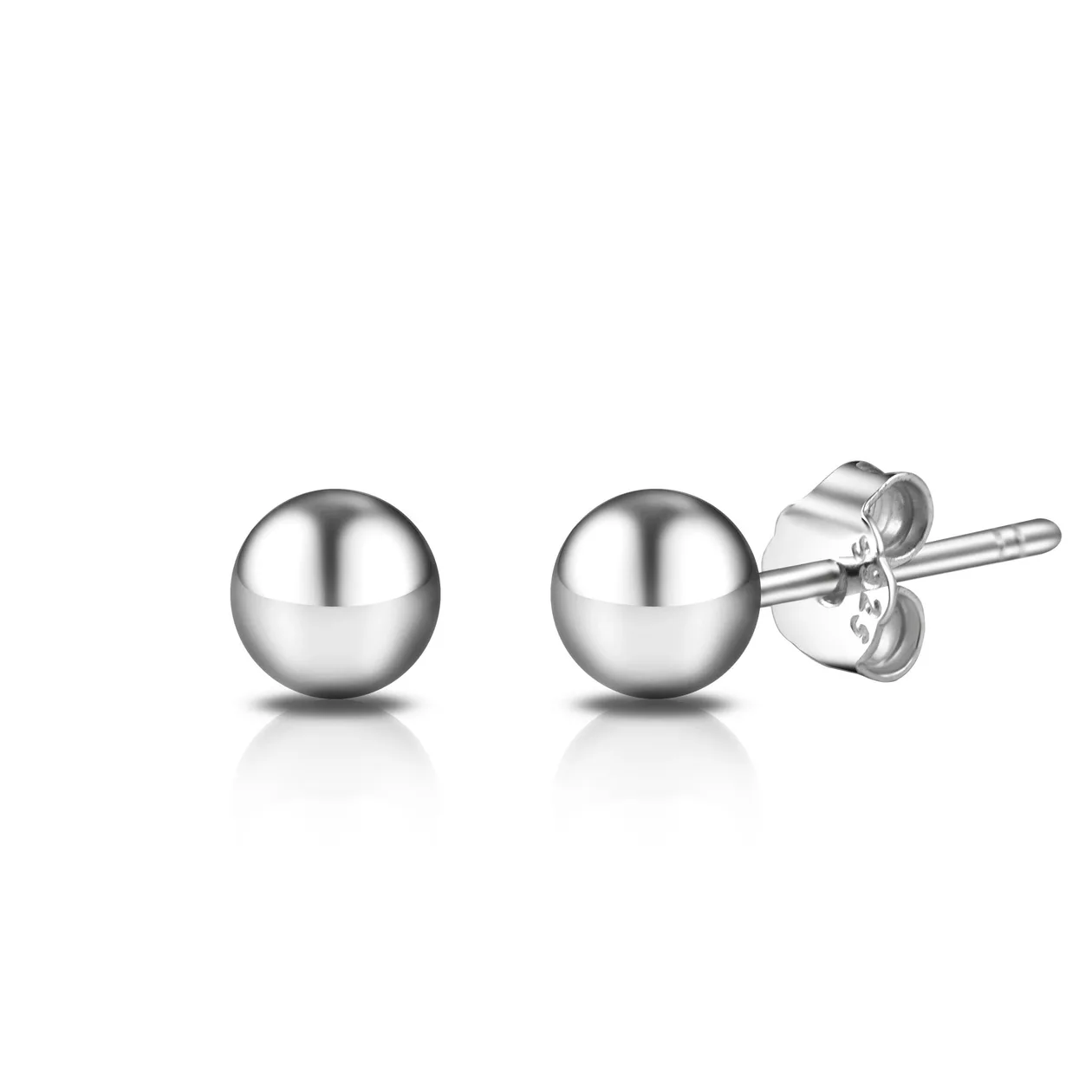 Sterling Silver Stud Earrings - Ball: the shop's own photo