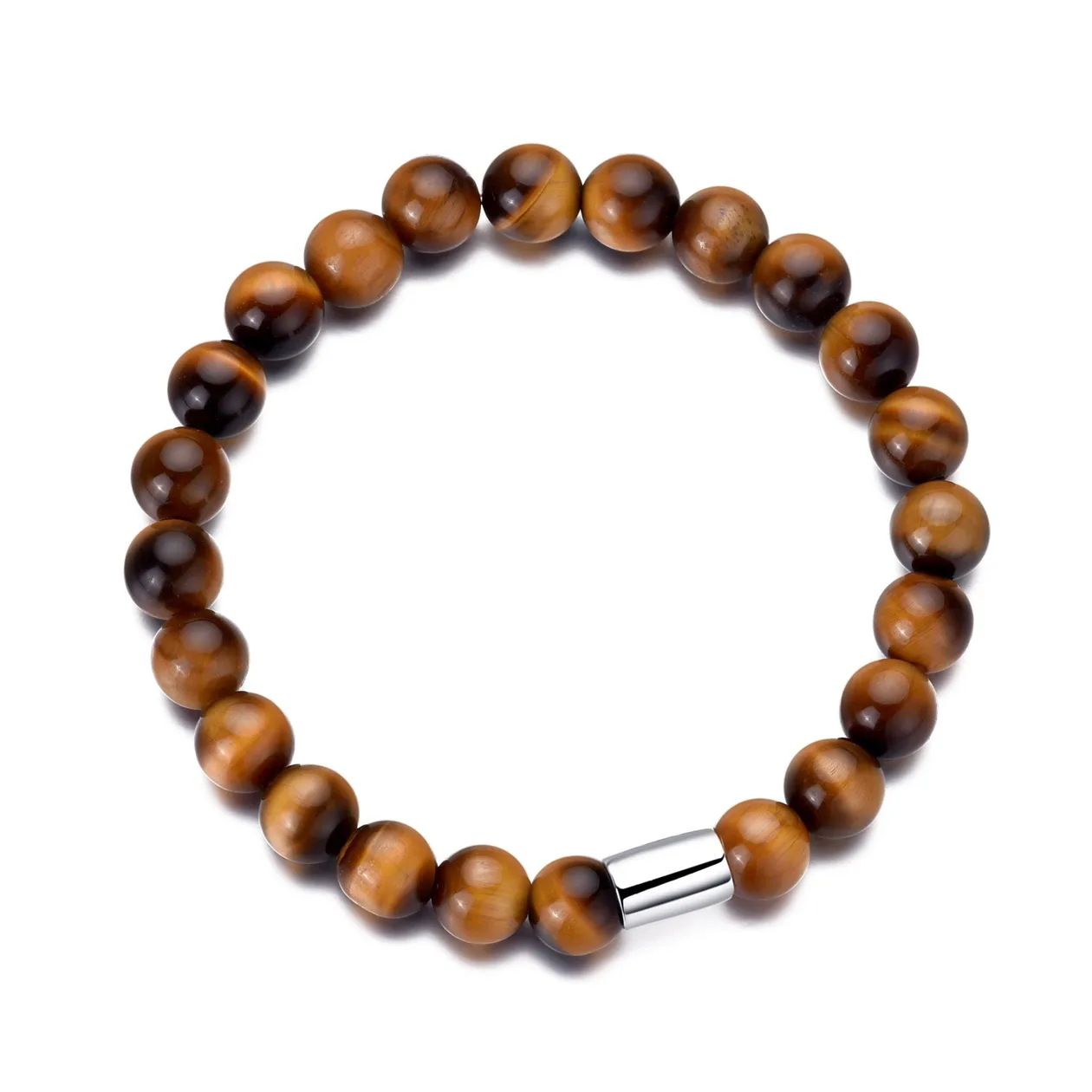 Men's Tiger's Eye Gemstone Stretch Bracelet: the shop's own photo