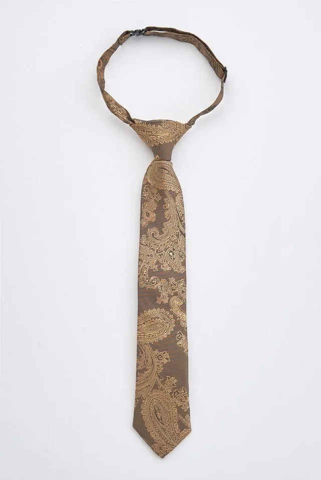 Junior Brown Paisley Tie: the shop's own photo