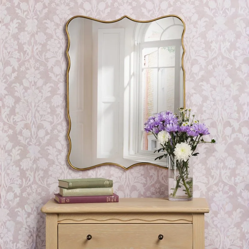 Laura Ashley Medora Mirror In Matt Gold Finish 64.5 X 49.5cm LA3756772-Q: the shop's own photo