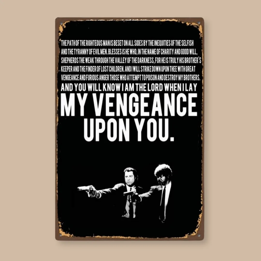 Pulp Fiction Metal Tin Sign: the shop's own photo