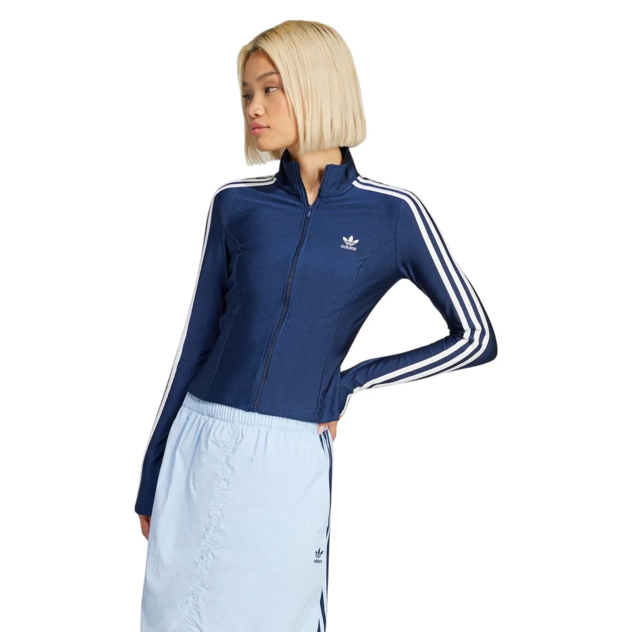 adidas Originals Women's Adicolor 3-Stripes Slim Track Top - Night Indigo | Size: M: the shop's own photo