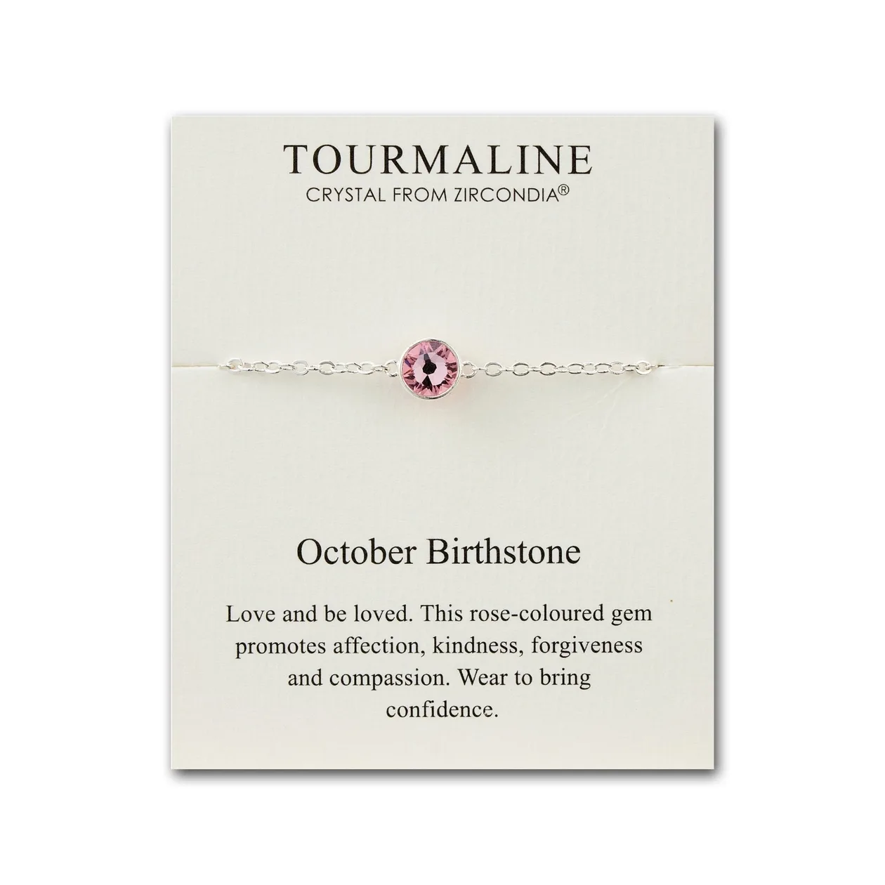 October (Tourmaline) Birthstone Anklet Created with Zircondia® Crystals: the shop's own photo
