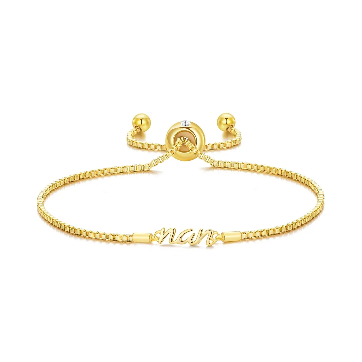 18k Gold Plated Nan Bracelet Created with Zircondia® Crystals: the shop's own photo