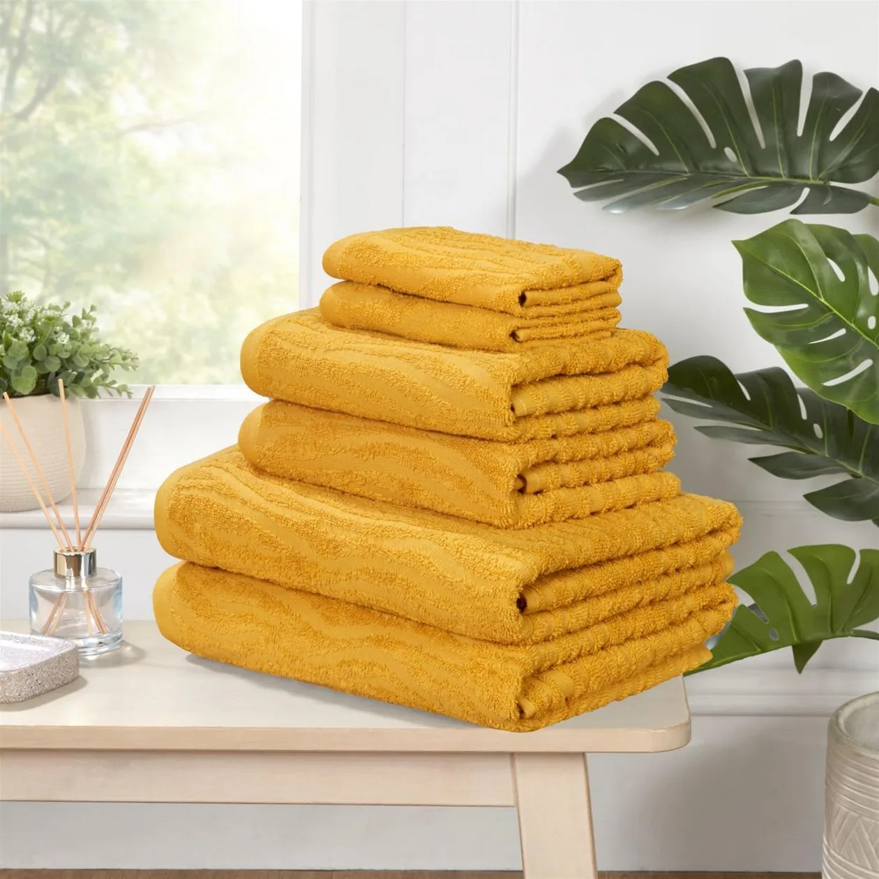Safari 6pc Towel Bale - Mustard: the shop's own photo