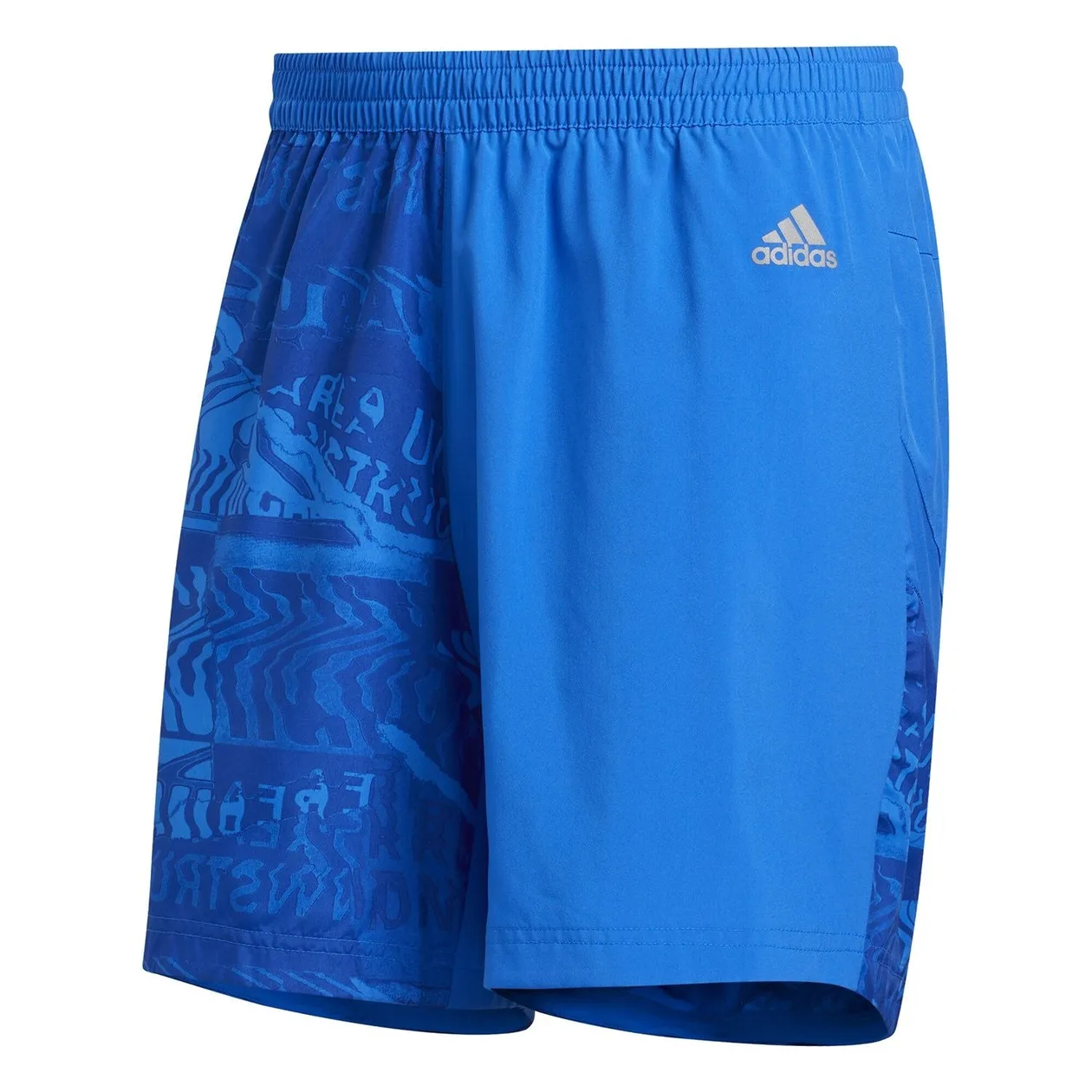 adidas Run It Graphic Shorts - Blue | Size: S 7": the shop's own photo