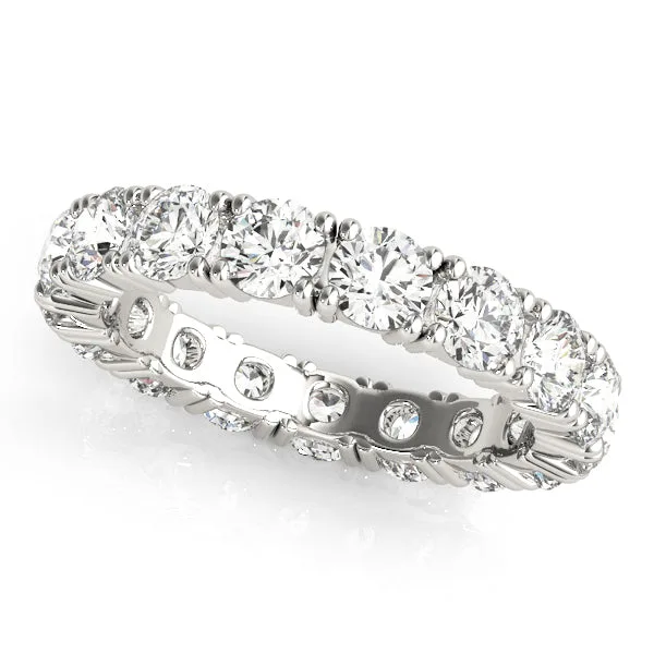 0.50-3.00ct Lab-Grown Round Cut Diamond 4-Prong Claw Set Full Eternity D/VVS Wedding Ring. - 9k White Gold / 2.00 Carat: the shop's own photo