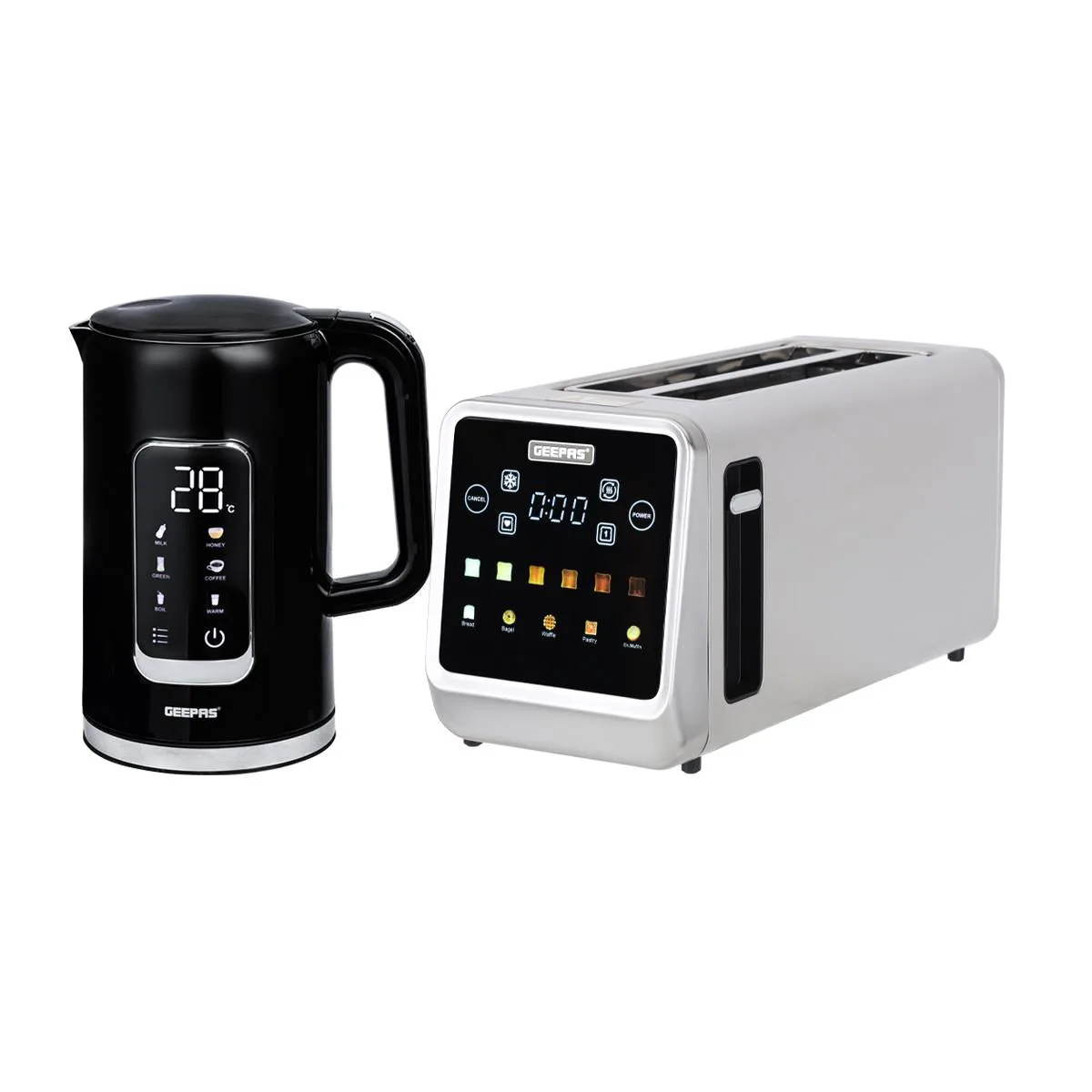 5-In-2 Digital 4-Slice Long Toaster & Digital Electric Kettle Set: the shop's own photo
