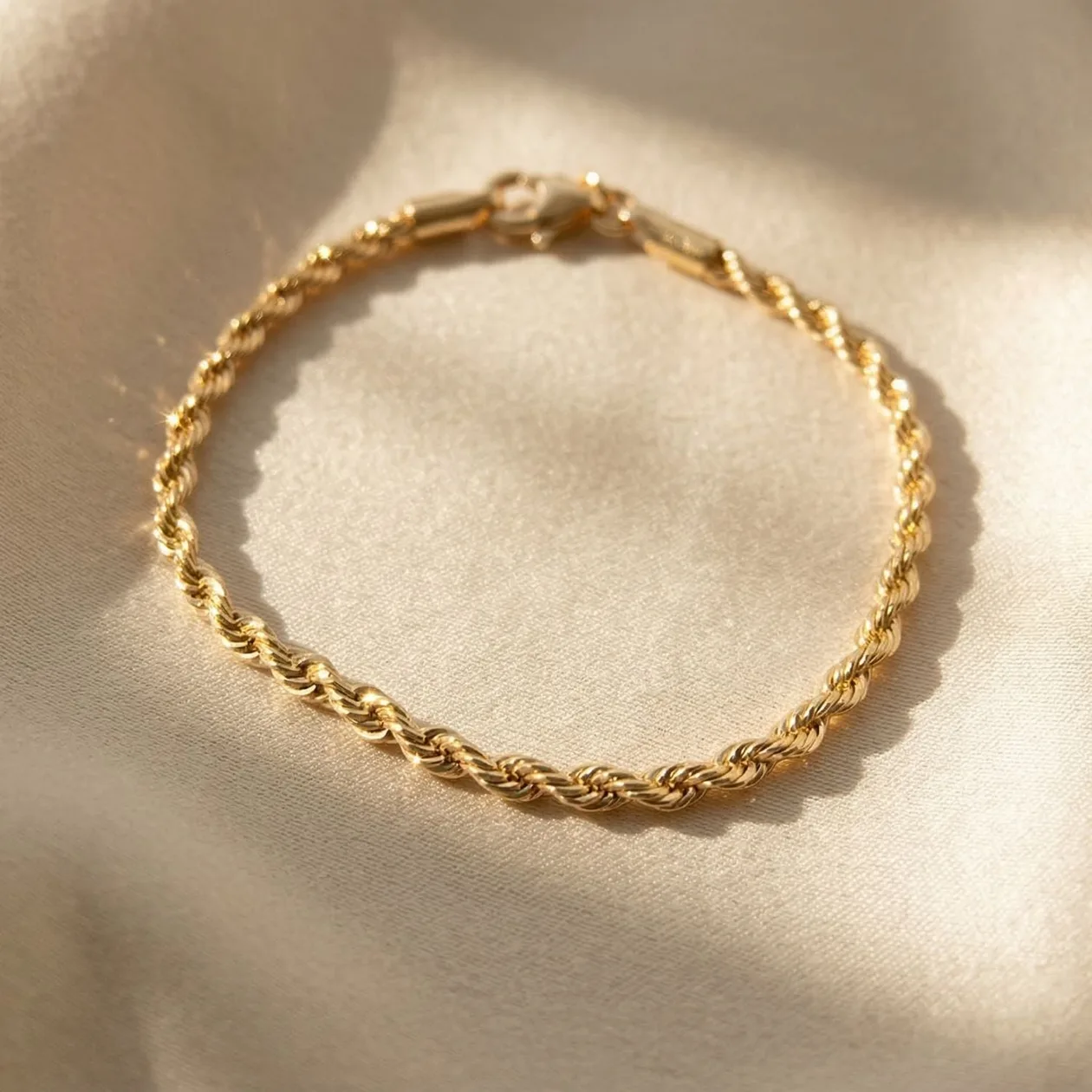 18ct Gold Filled Minimalist Rope Bracelet: the shop's own photo