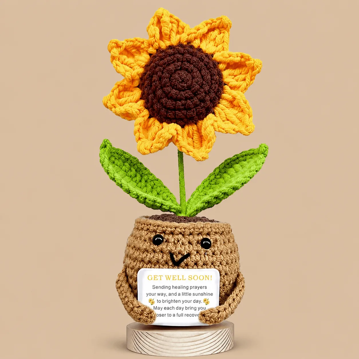 Get Well Soon Flower Crochet Doll: the shop's own photo