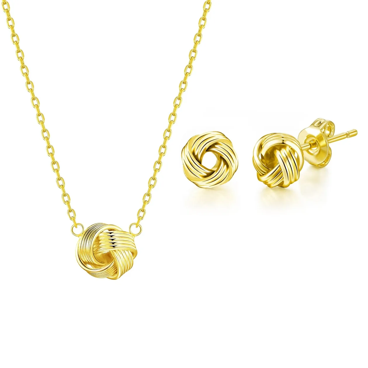18k Gold Plated Love Knot Set: the shop's own photo