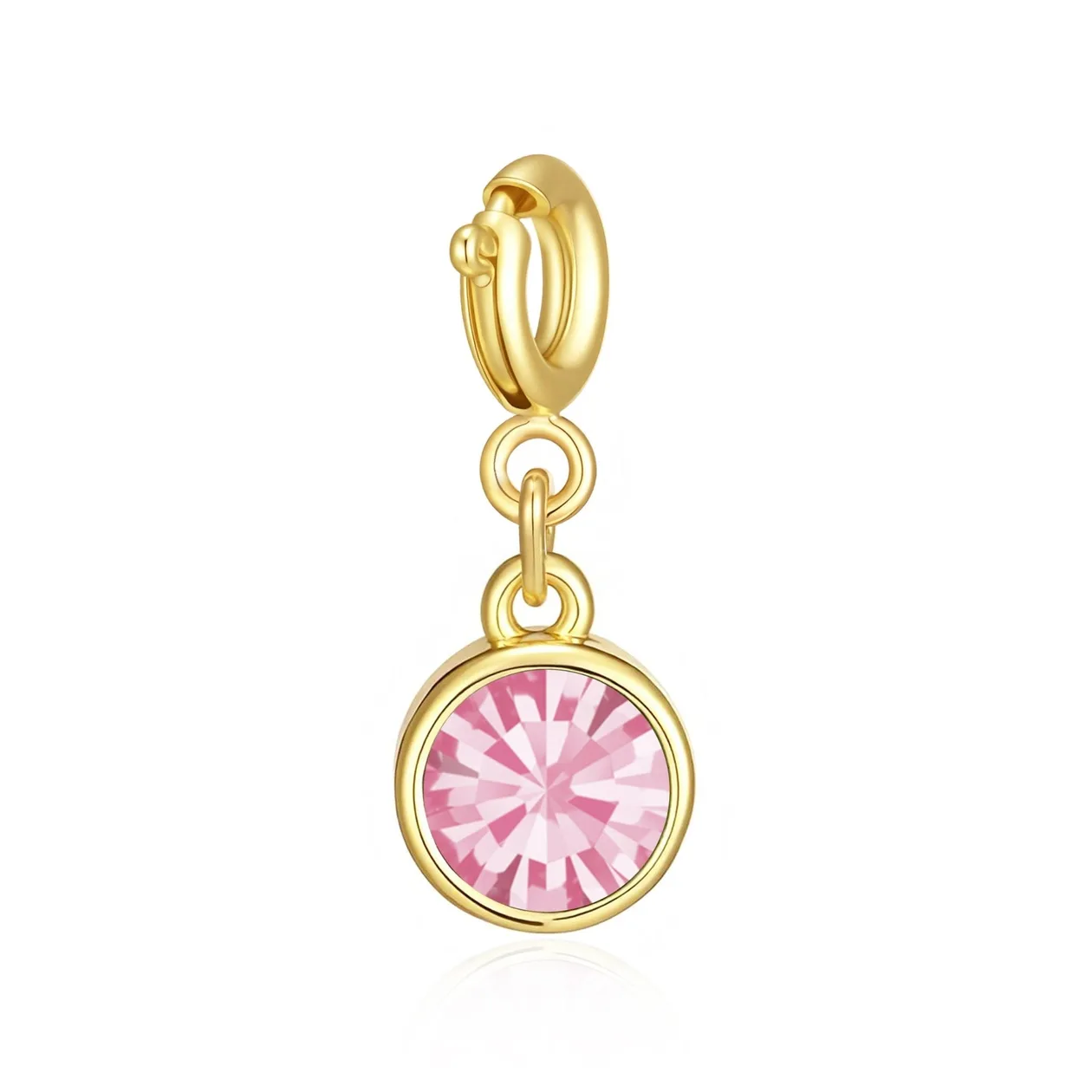 18k Gold Plated Clip on Birthstone Charms Created with Zircondia® Crystals - October: the shop's own photo