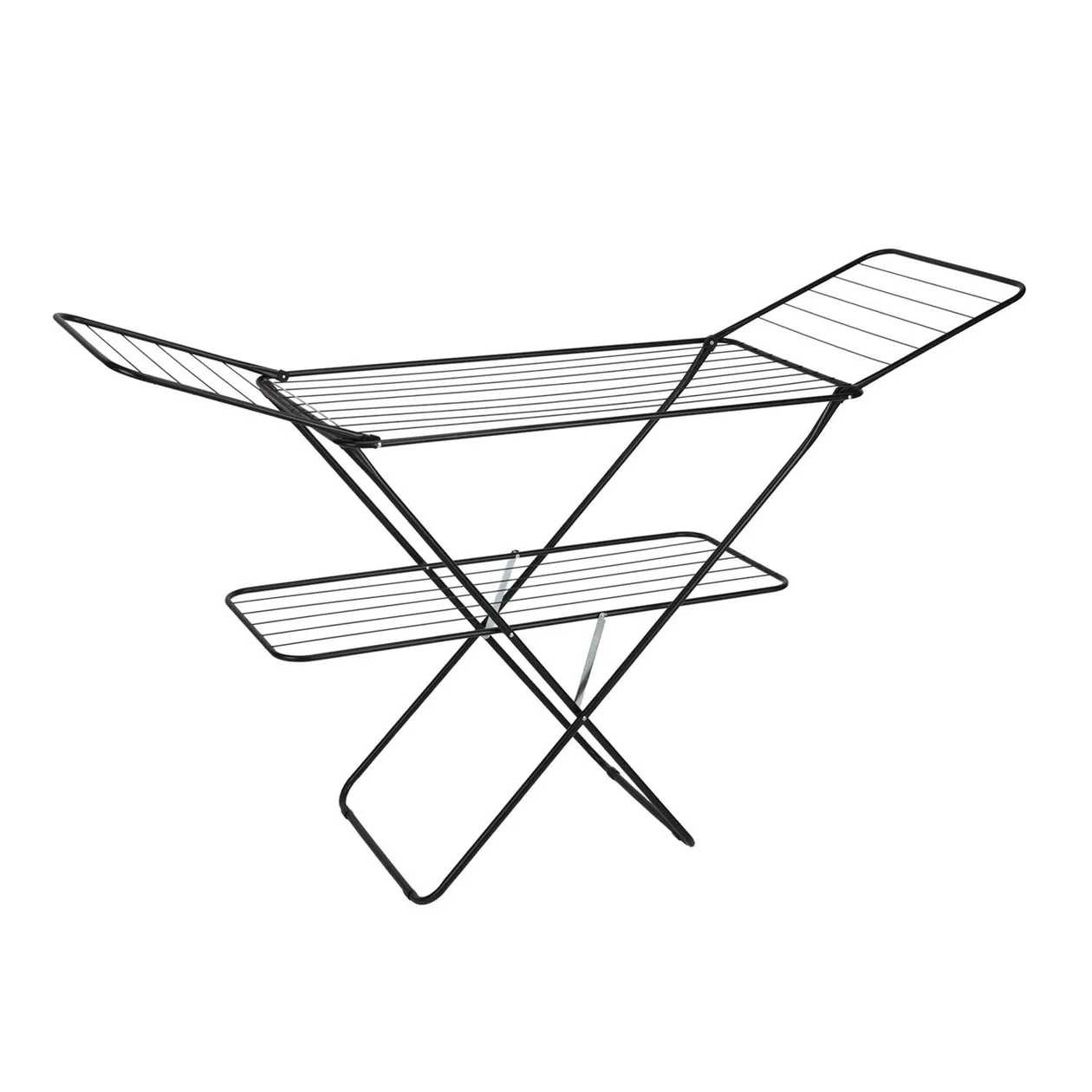 2-Tier Foldable Clothes Airer Laundry Drying Rack Black: the shop's own photo