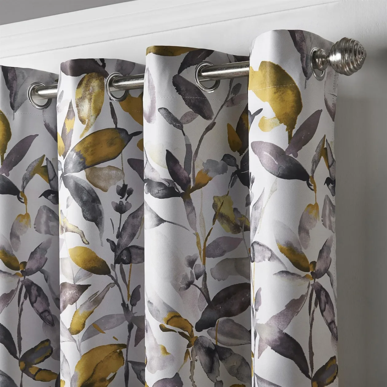 Giverny Eyelet Curtains - Ochre - 90" x 90": the shop's own photo