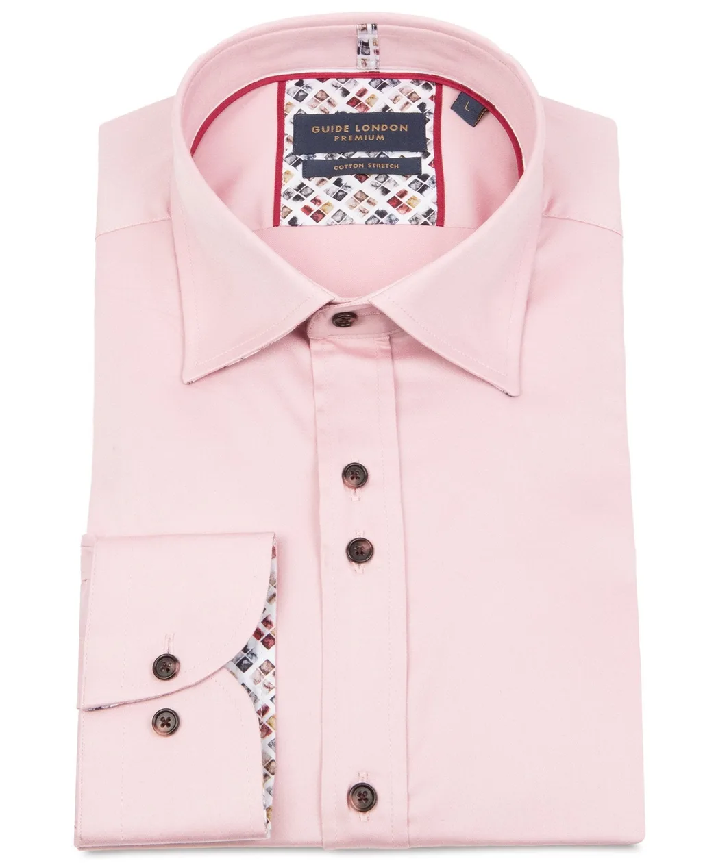 Dusty Pink Long Sleeve Solid Colour Ombre Button Shirt: the shop's own photo